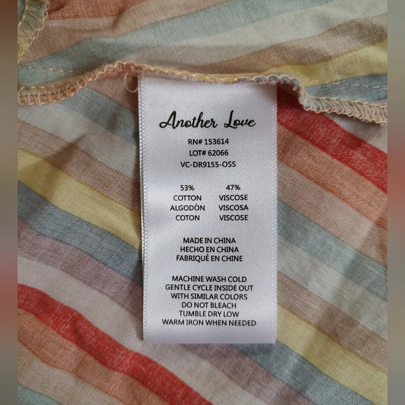 Anthropology Another Love Rumi button front dress oceanside stripe Small - Picture 7 of 9